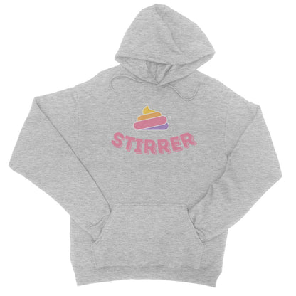 shit stirrer hoodie light grey