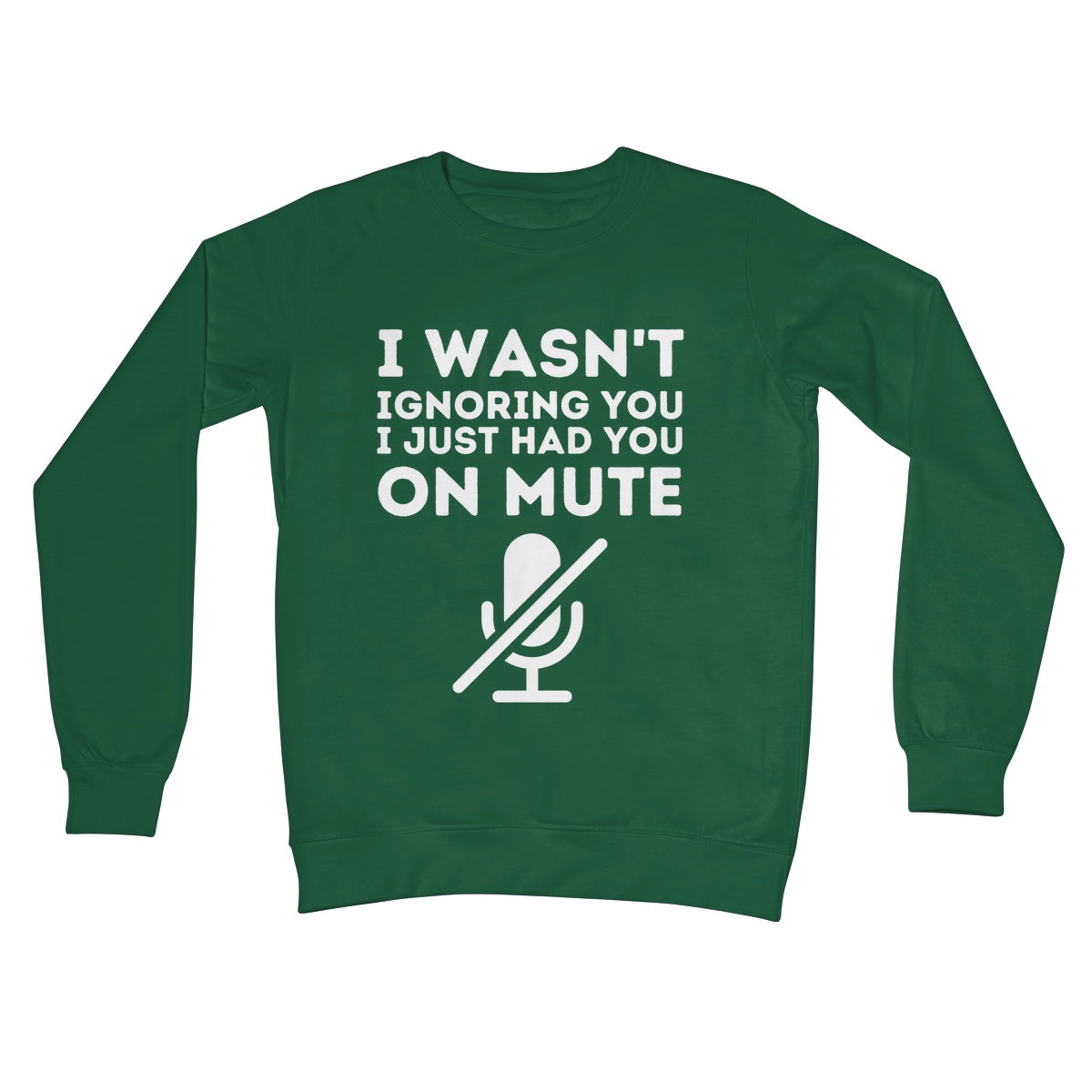 I just had you on mute jumper green