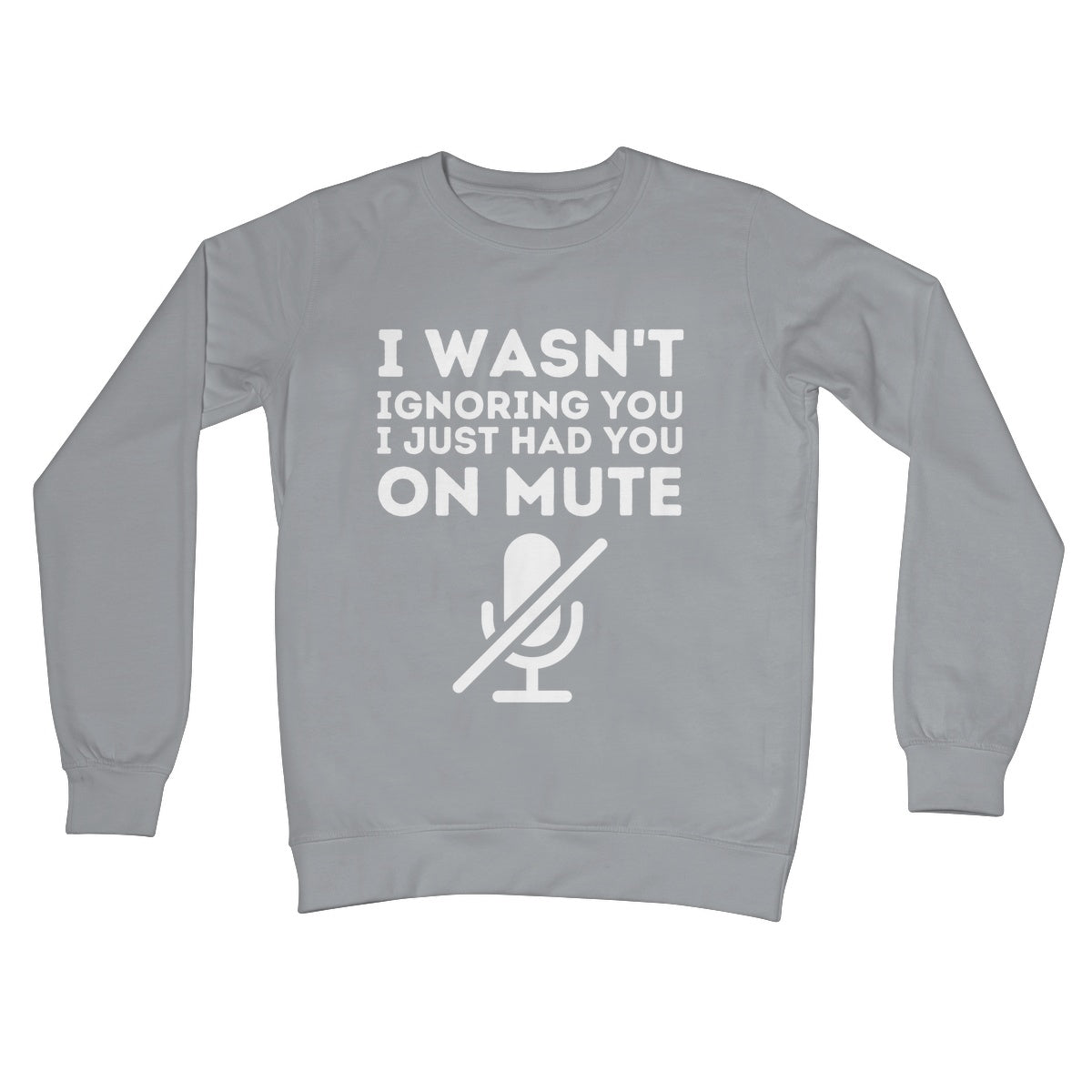 I just had you on mute jumper grey
