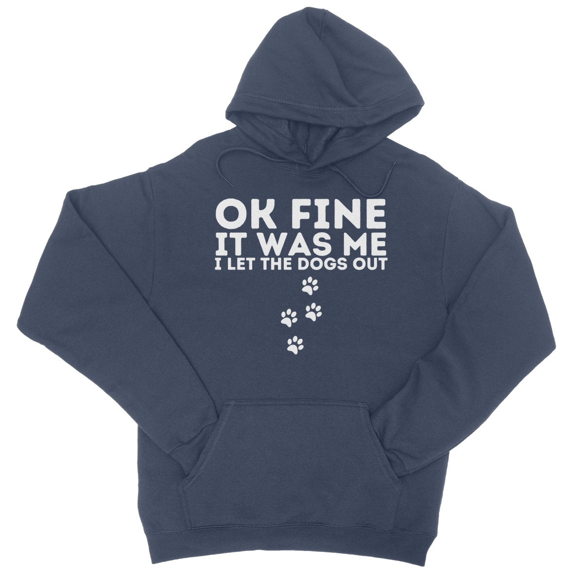 I let the dogs out hoodie navy