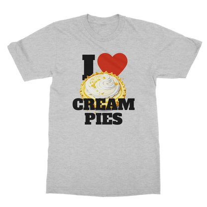 I love cream pies t shirt grey