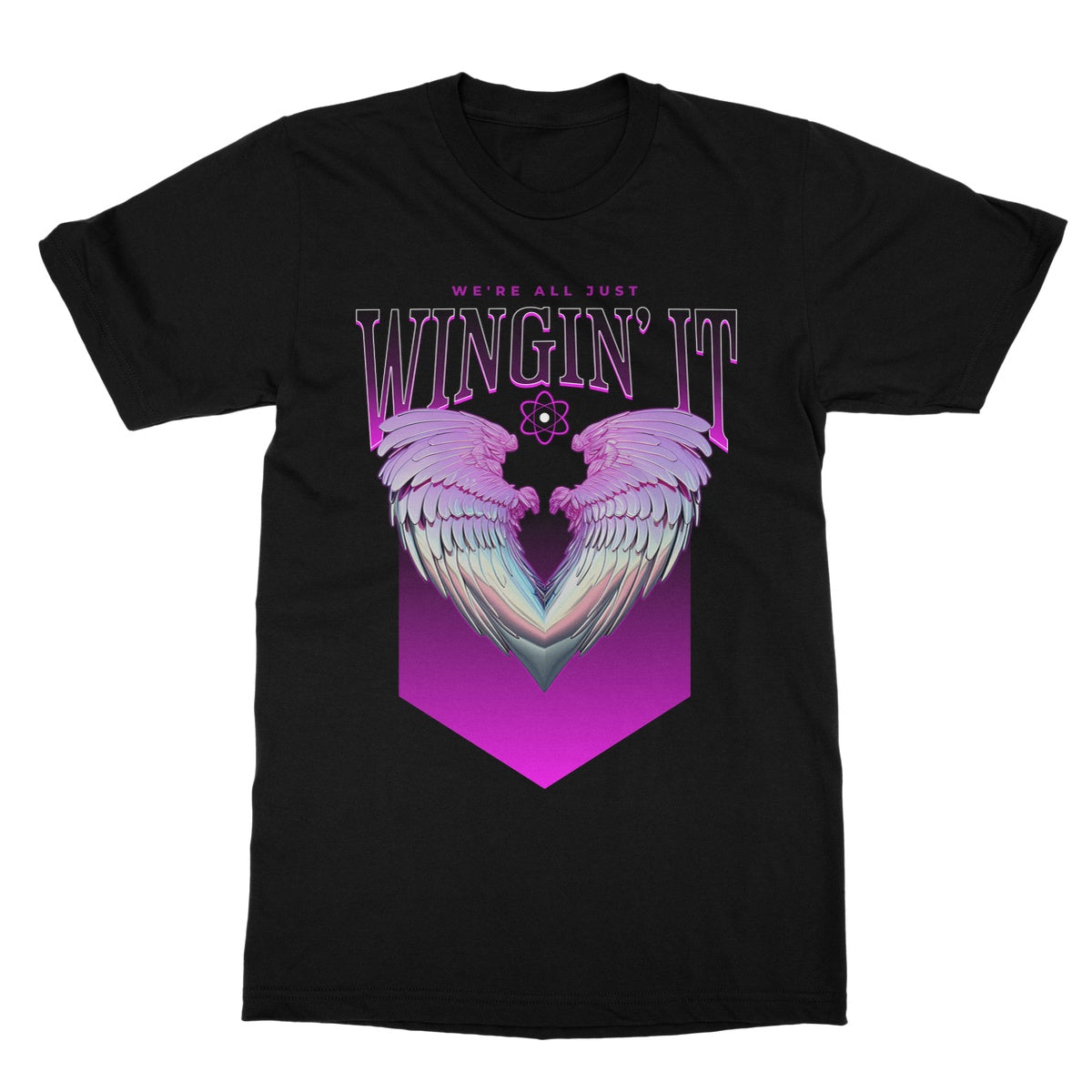 We are all just winging it t shirt black