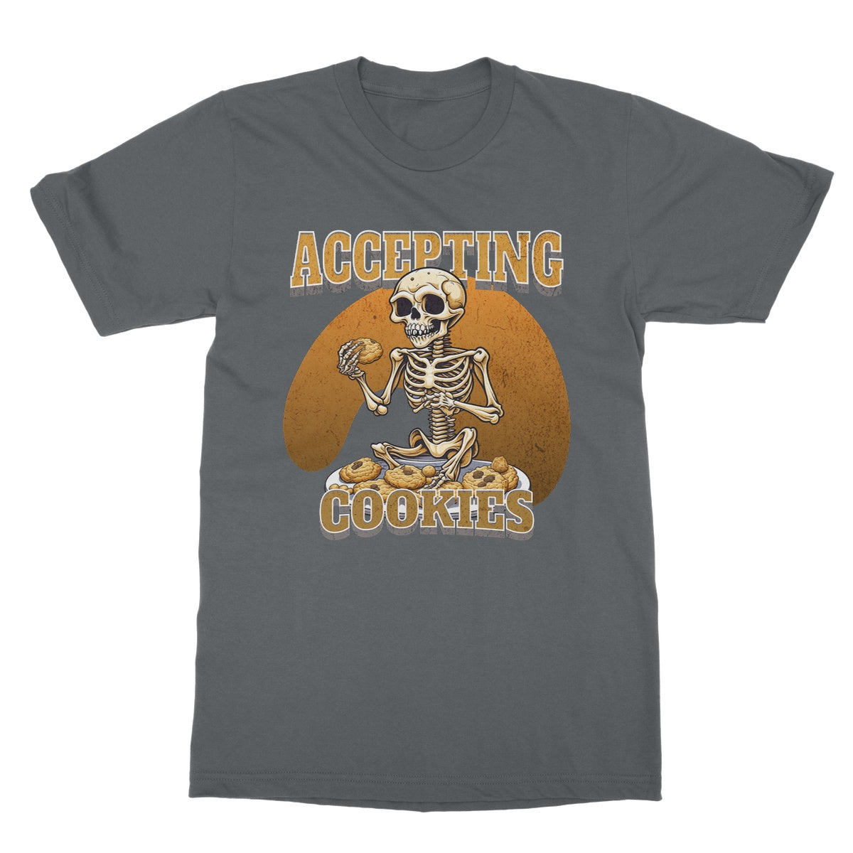 accepting cookies t shirt grey