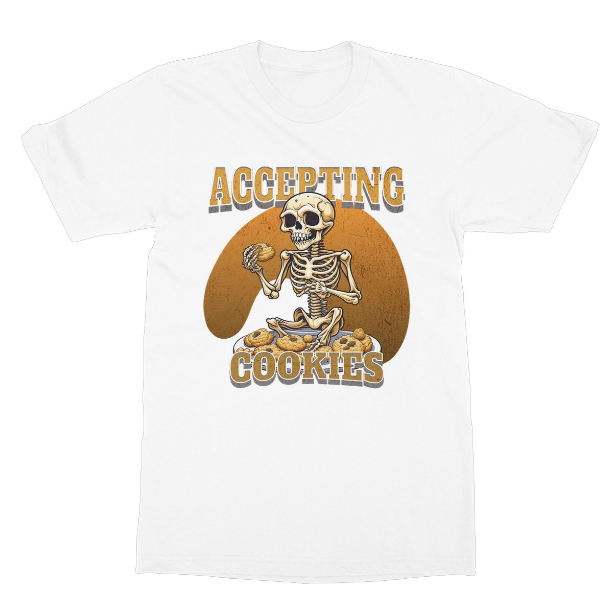 accepting cookies t shirt white