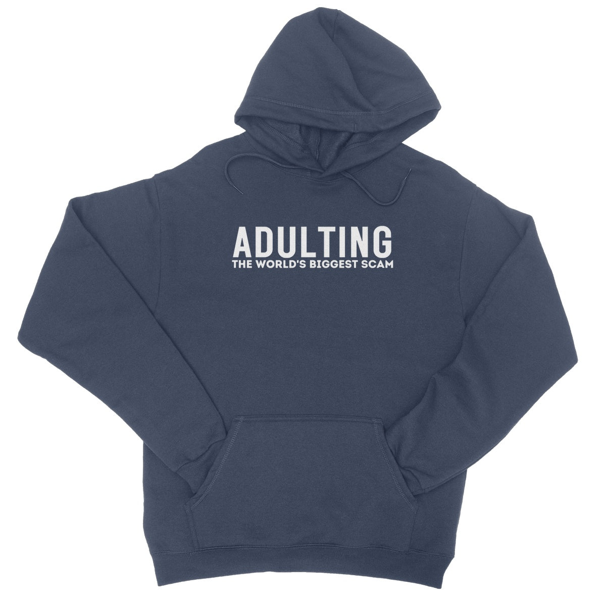adulting hoodie navy