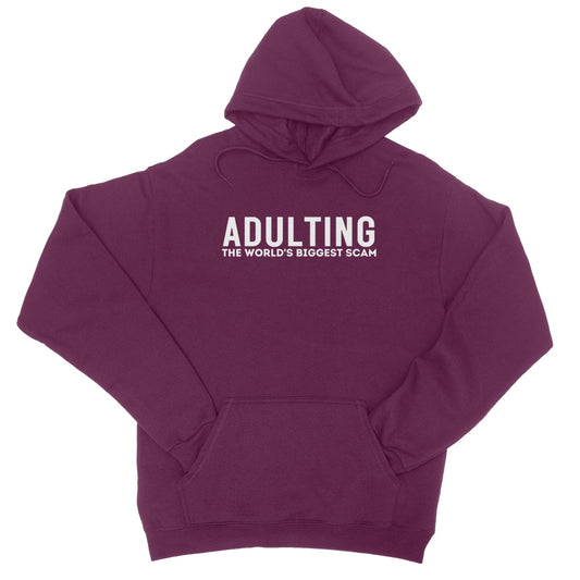 adulting hoodie purple