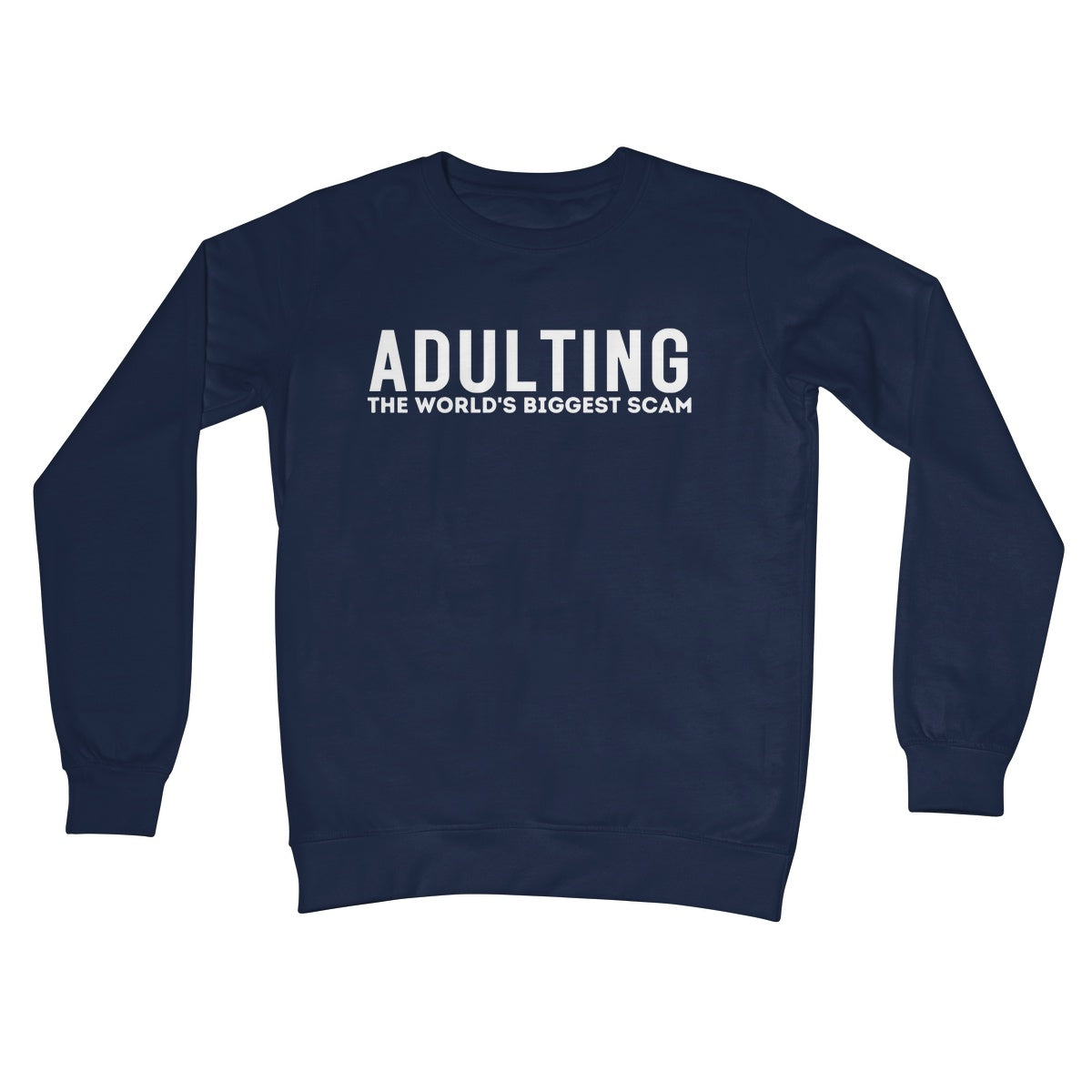 adulting jumper navy