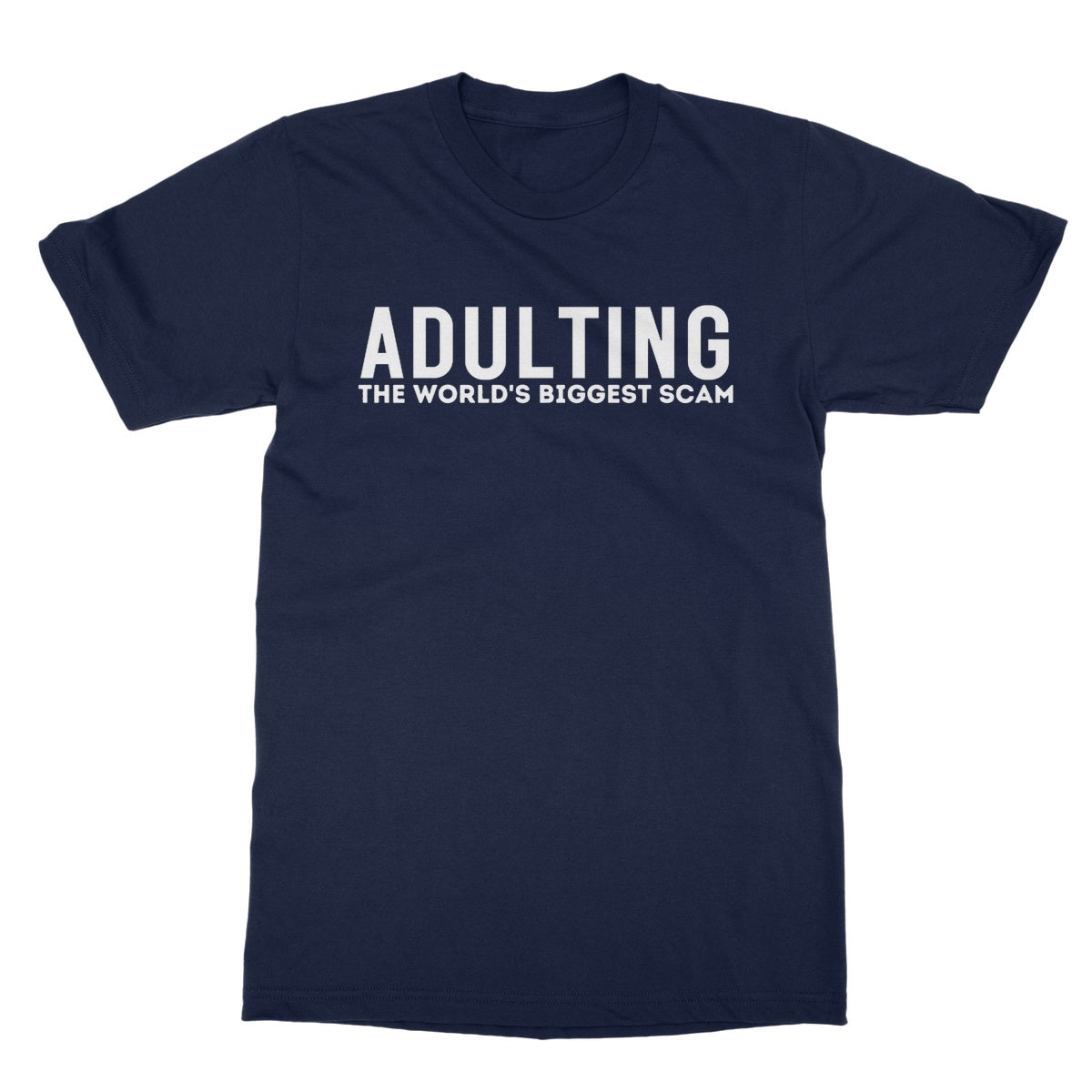 adulting t shirt navy