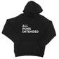 all puns intended hoodie black