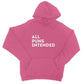 all puns intended hoodie pink