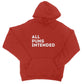 all puns intended hoodie red