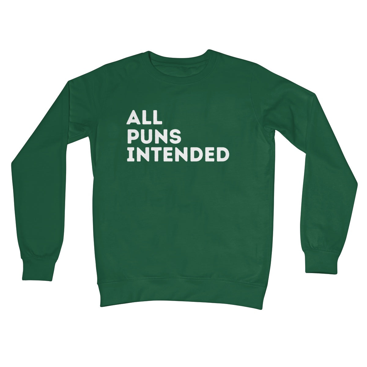 all puns intended jumper green