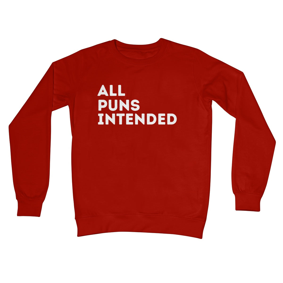 all puns intended jumper red
