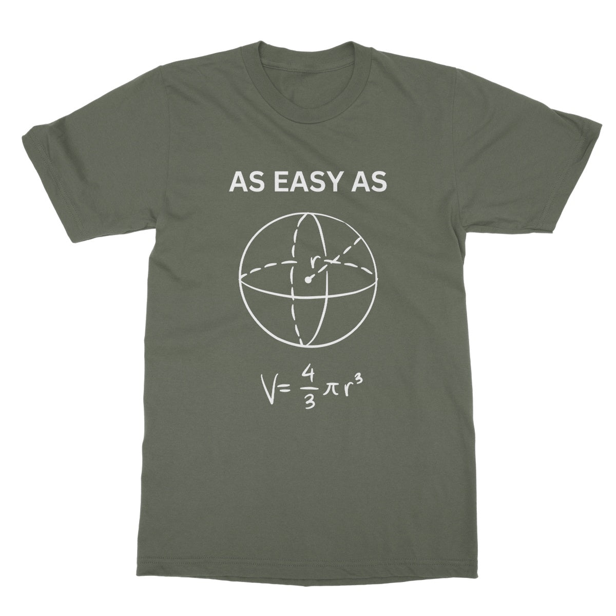 as easy as geometry t shirt green