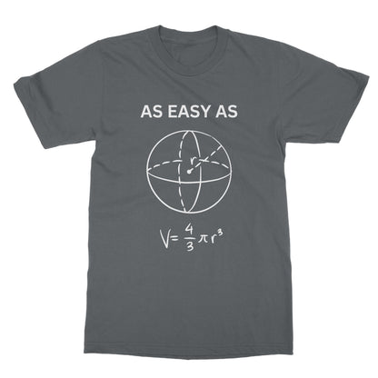 As Easy As Geometry T-Shirt - Charcoal - Funny T-Shirt