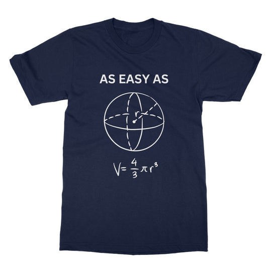 as easy as geometry t shirt navy
