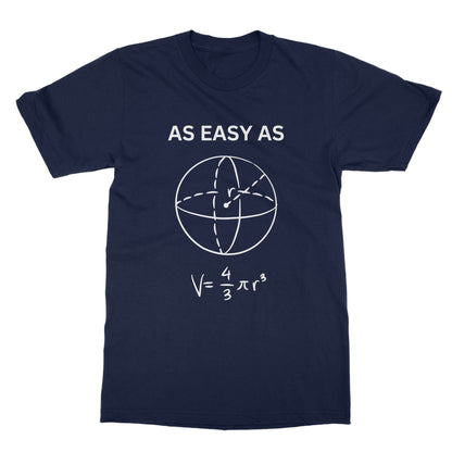 As Easy As Geometry T-Shirt - Navy - Funny T-Shirt
