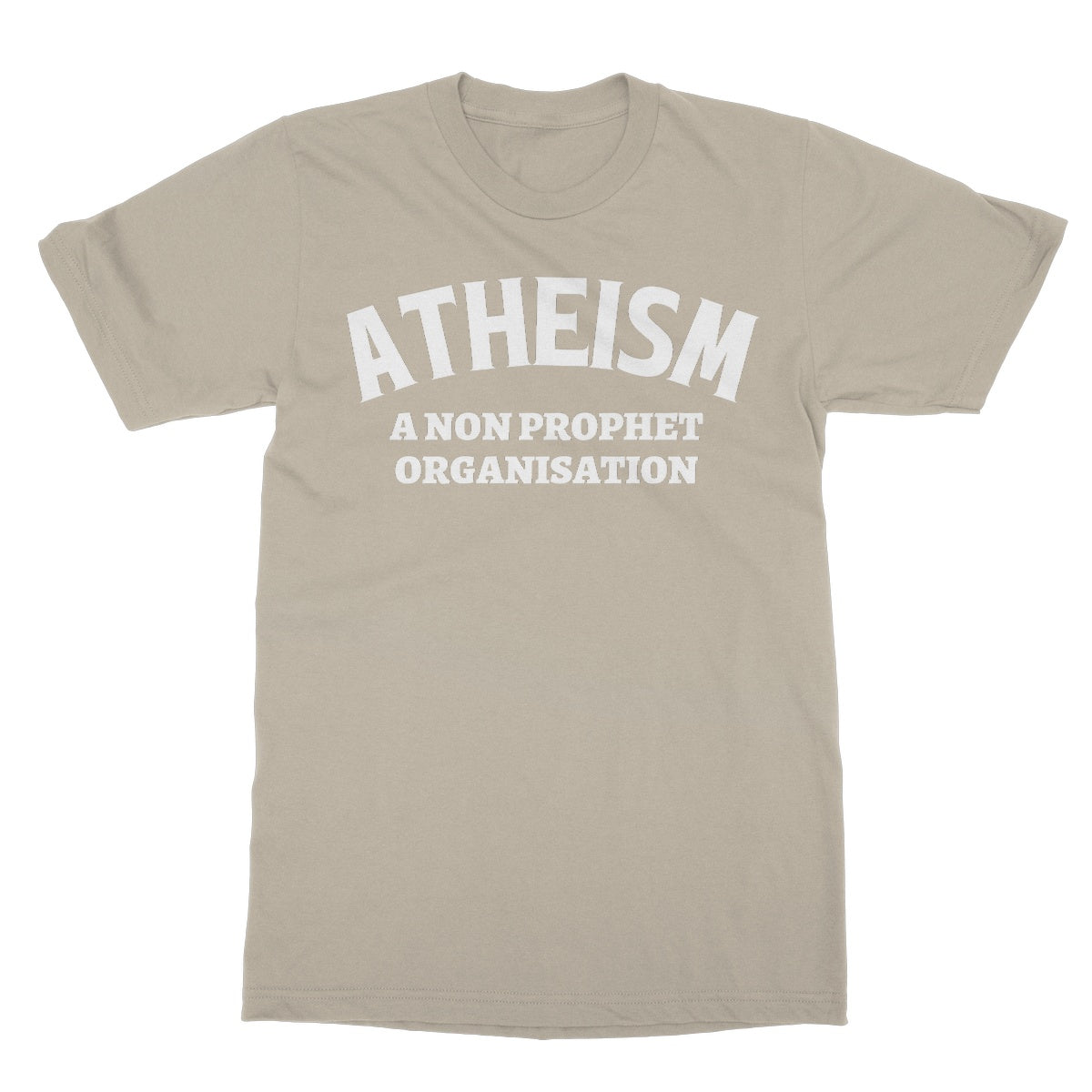 atheism t shirt beige