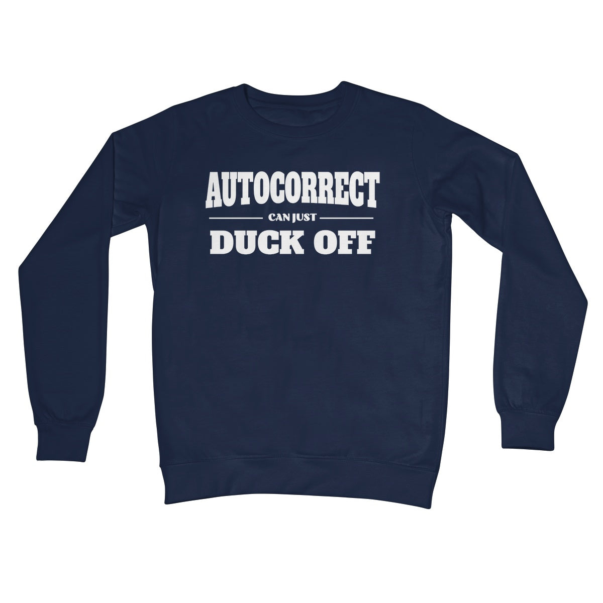 autocorrect can duck off jumper navy