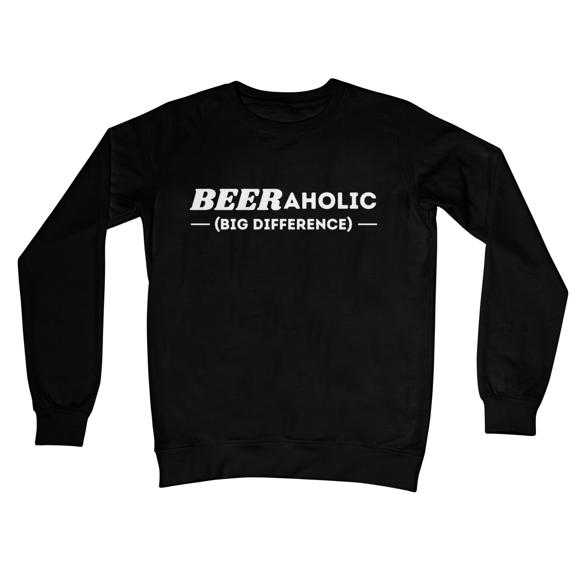 beeraholic jumper black