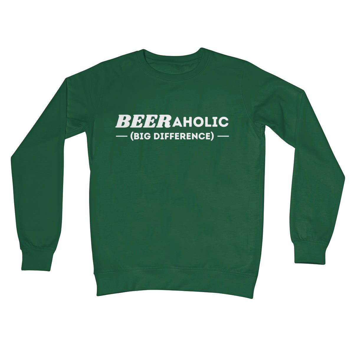 beeraholic jumper green