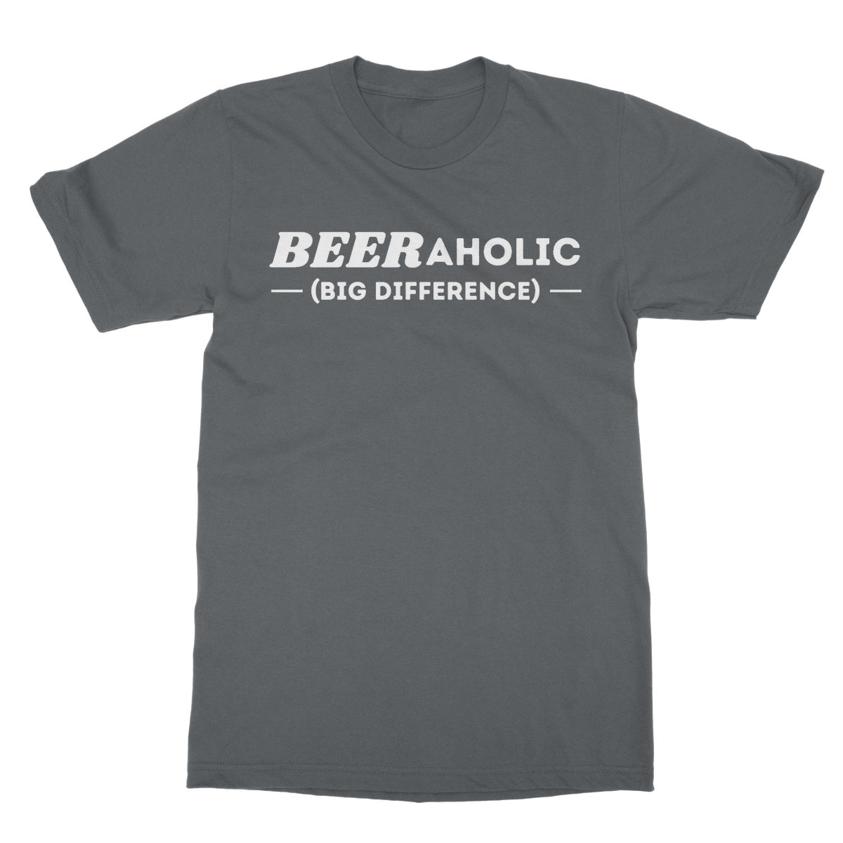 beeraholic t shirt grey