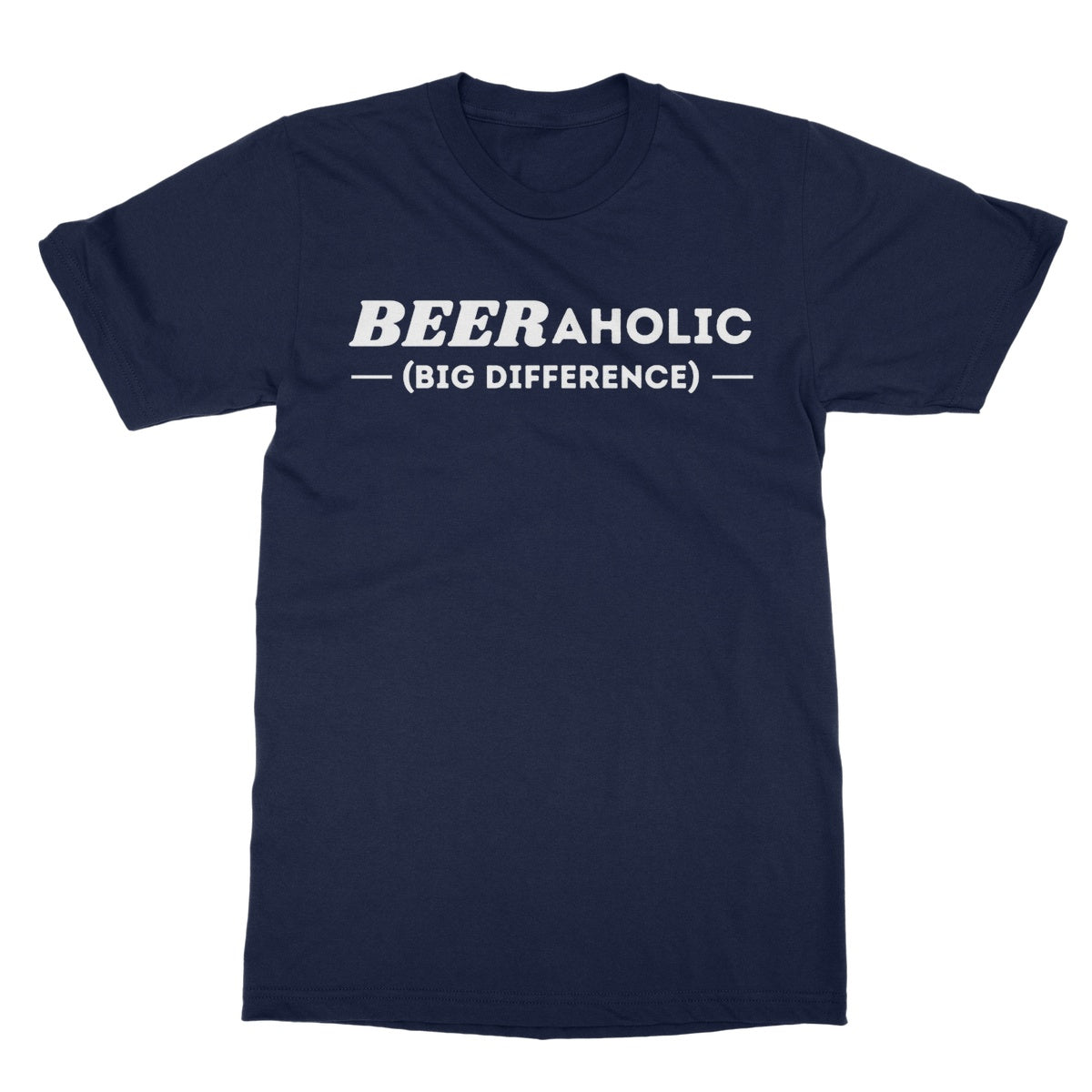 beeraholic t shirt navy