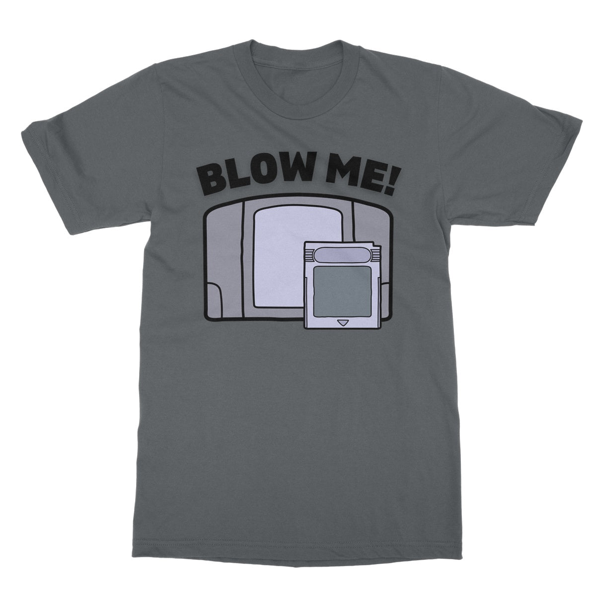blow me t shirt grey