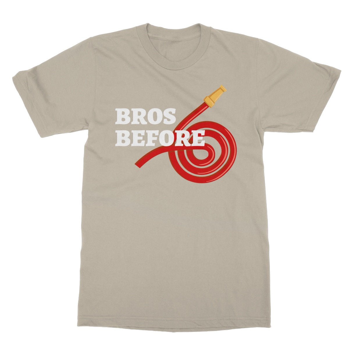 bros before hose t shirt beige