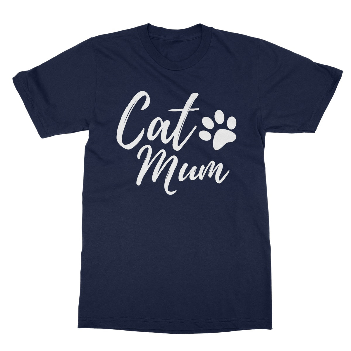 cat mum t shirt navy