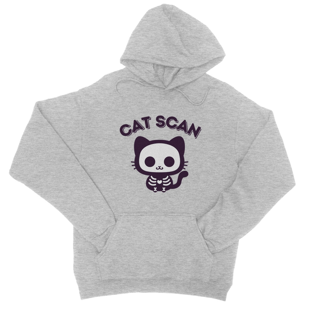 cat scan hoodie grey