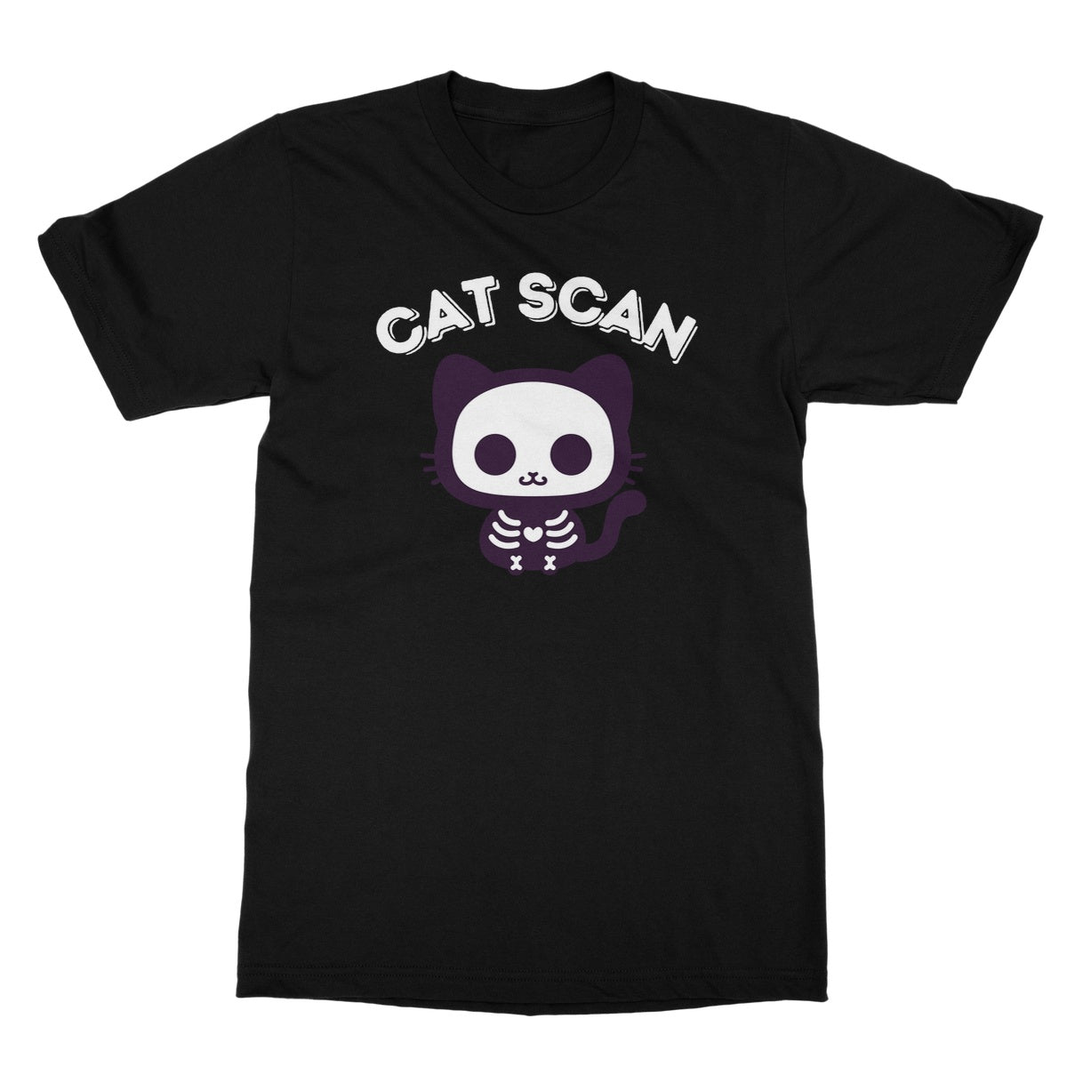 cat scan t shirt black