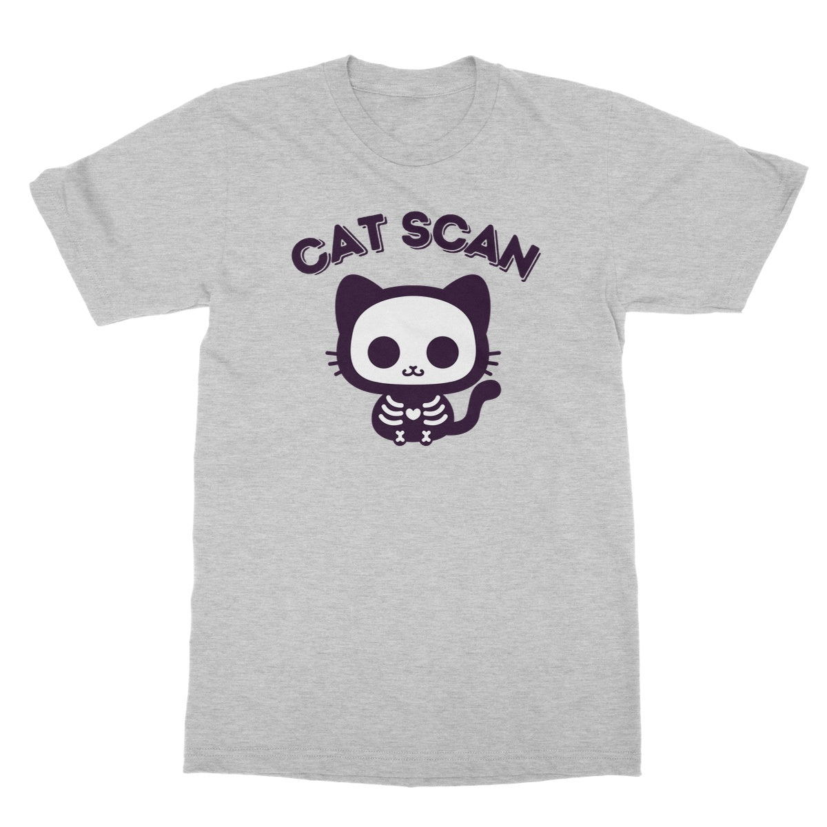 cat scan t shirt grey