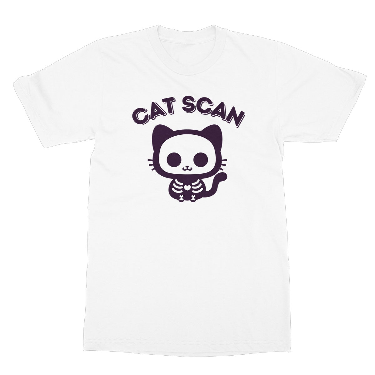 cat scan t shirt white
