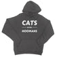 cats over hoomans hoodie grey