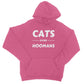 cats over hoomans hoodie pink
