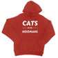 cats over hoomans hoodie red