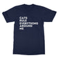 cats rule everything around me t shirt navy