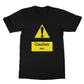 caution-hot t shirt black