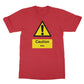 caution-hot t shirt red