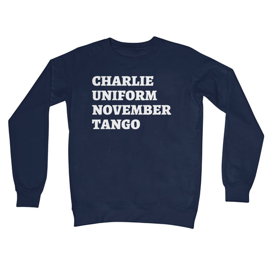 charlie uniform november tango jumper navy