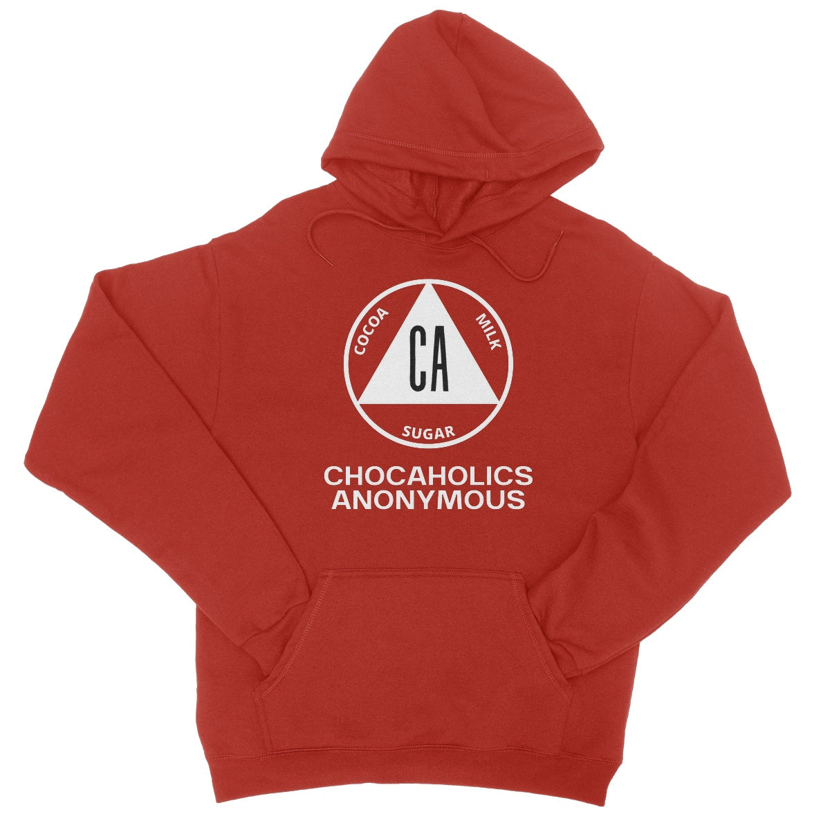 chocaholics anonymous hoodie red