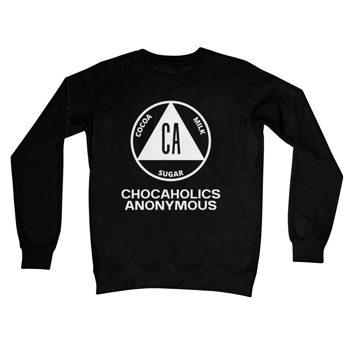 chocaholics anonymous jumper black