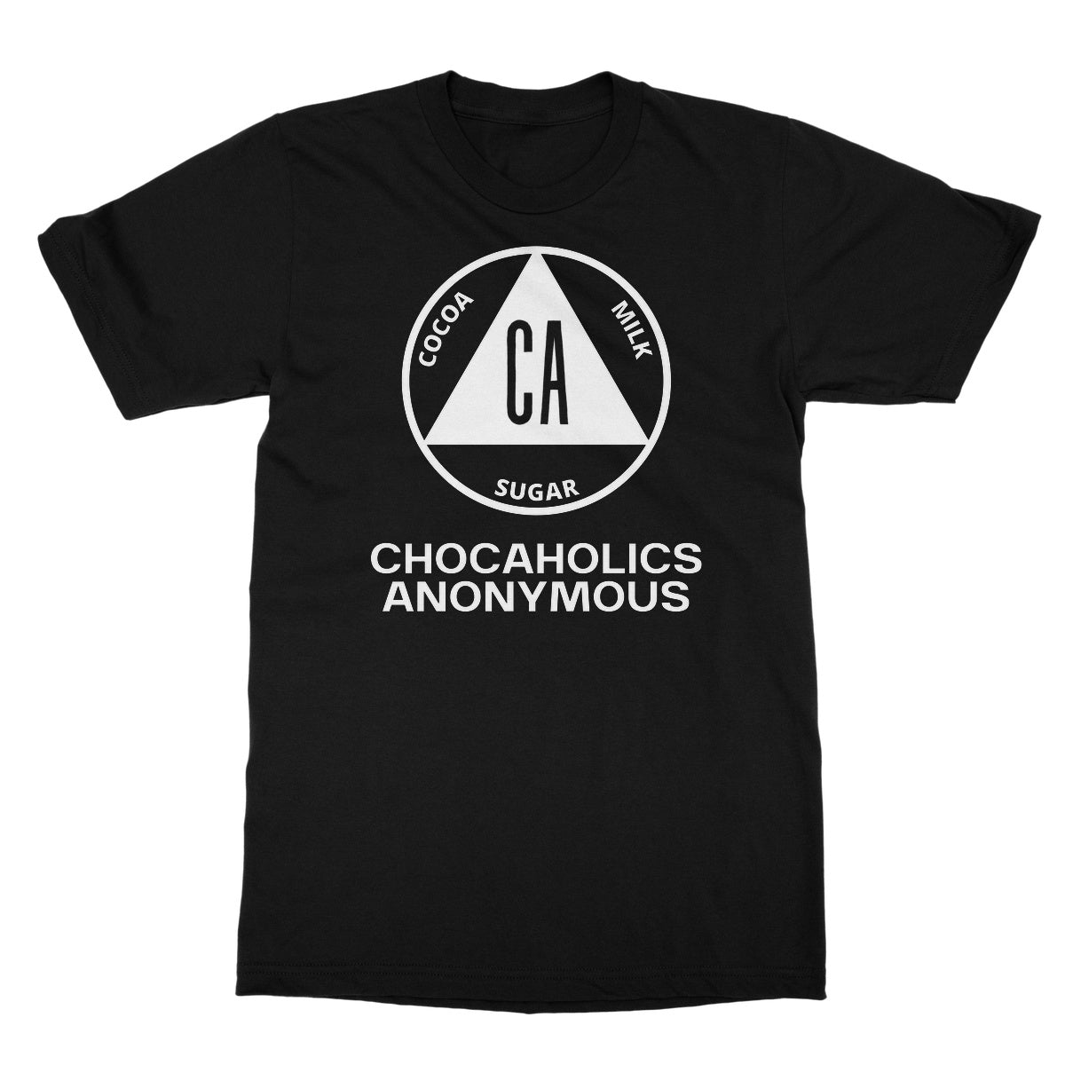 chocaholics anonymous t shirt black