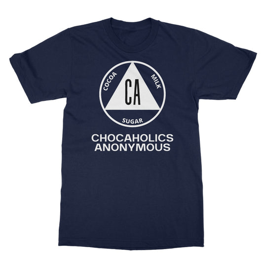 chocaholics anonymous t shirt navy