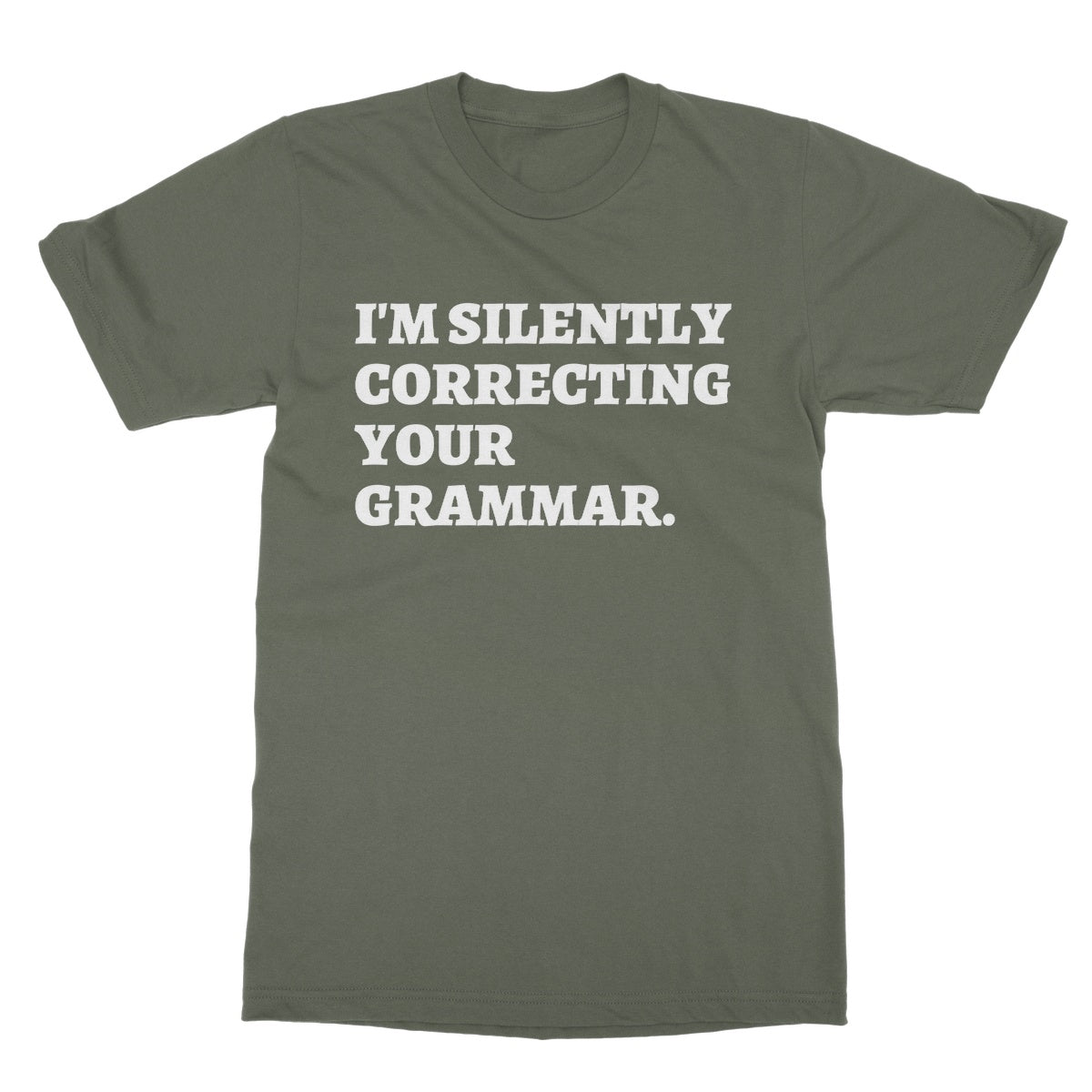 correcting your grammar t shirt green
