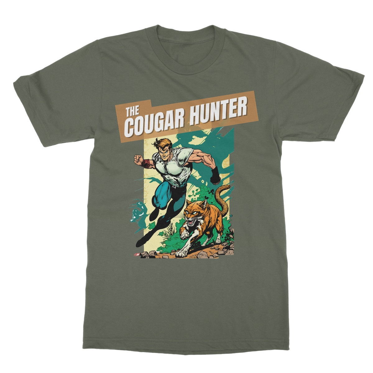 cougar hunter t shirt green