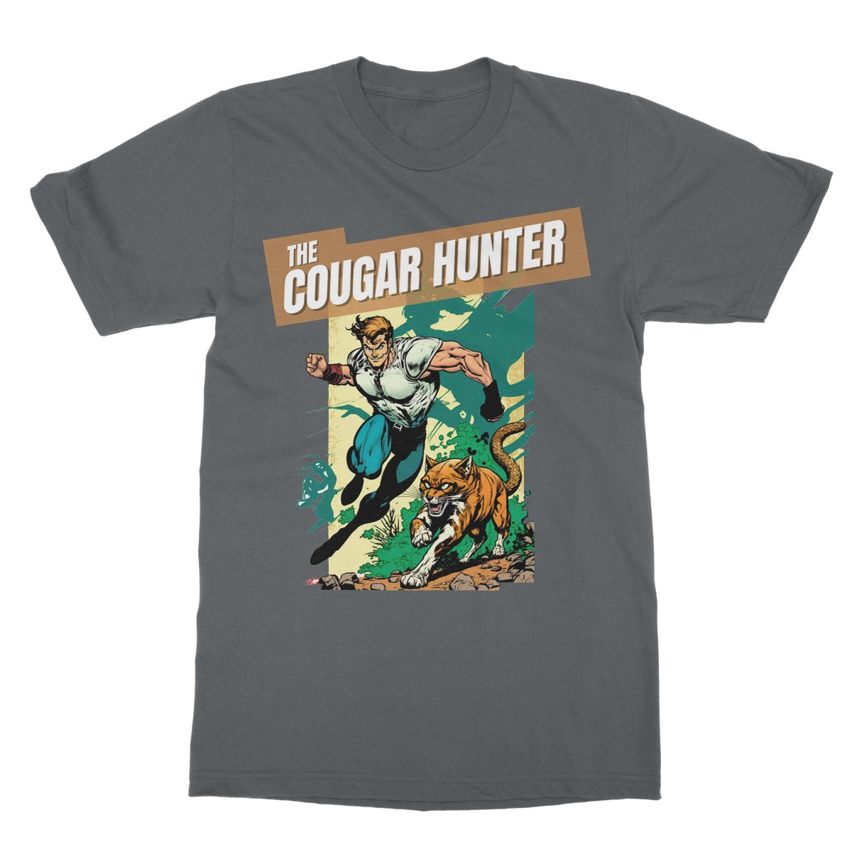 cougar hunter t shirt grey