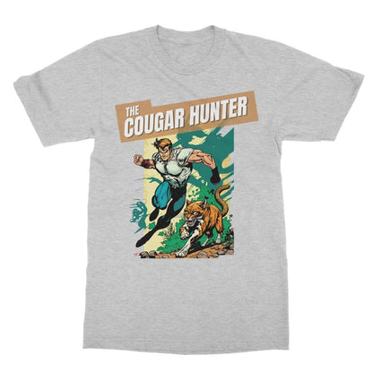 The Cougar Hunter T-Shirt - Sport Grey - Funny T-Shirt