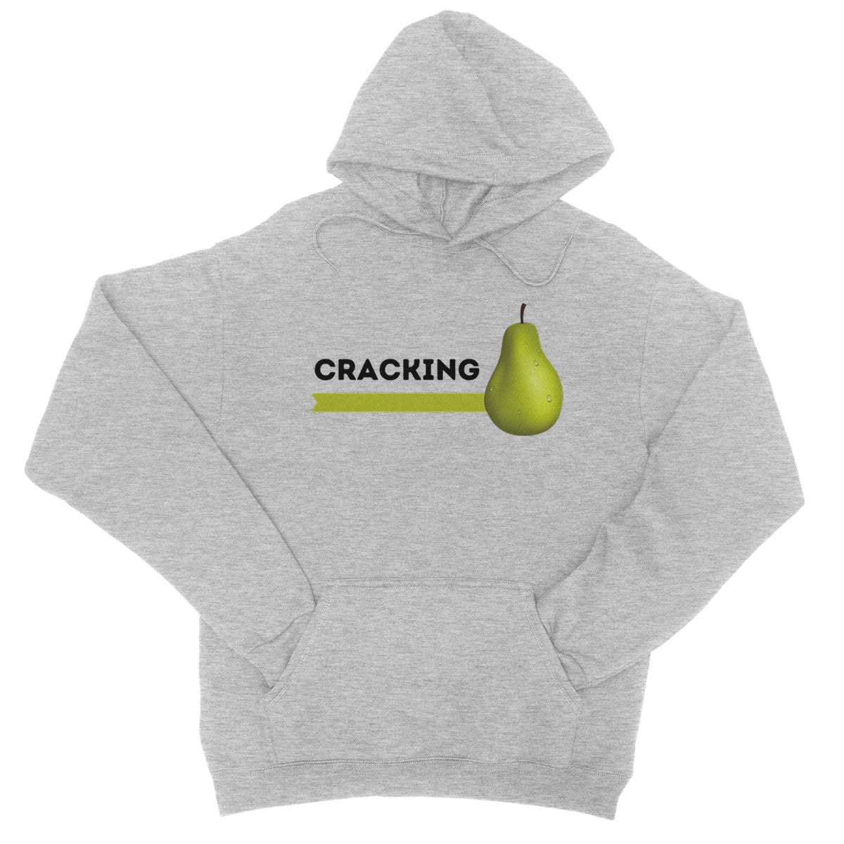 cracking pear hoodie grey